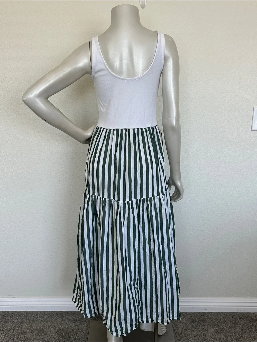 J.Crew Petite striped tiered knit mixy dress
